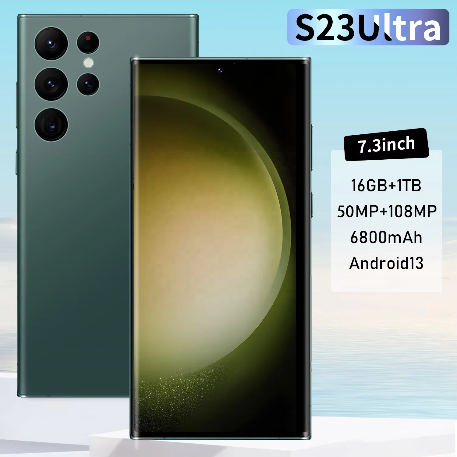 2024 New Original Phone S23 Ultra 16GB+1TB 5G 7.3-inch 48MP 108MP With Built-in Pen Android 13 Smartphone